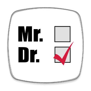doctorate - Square fridge magnet - white - Front