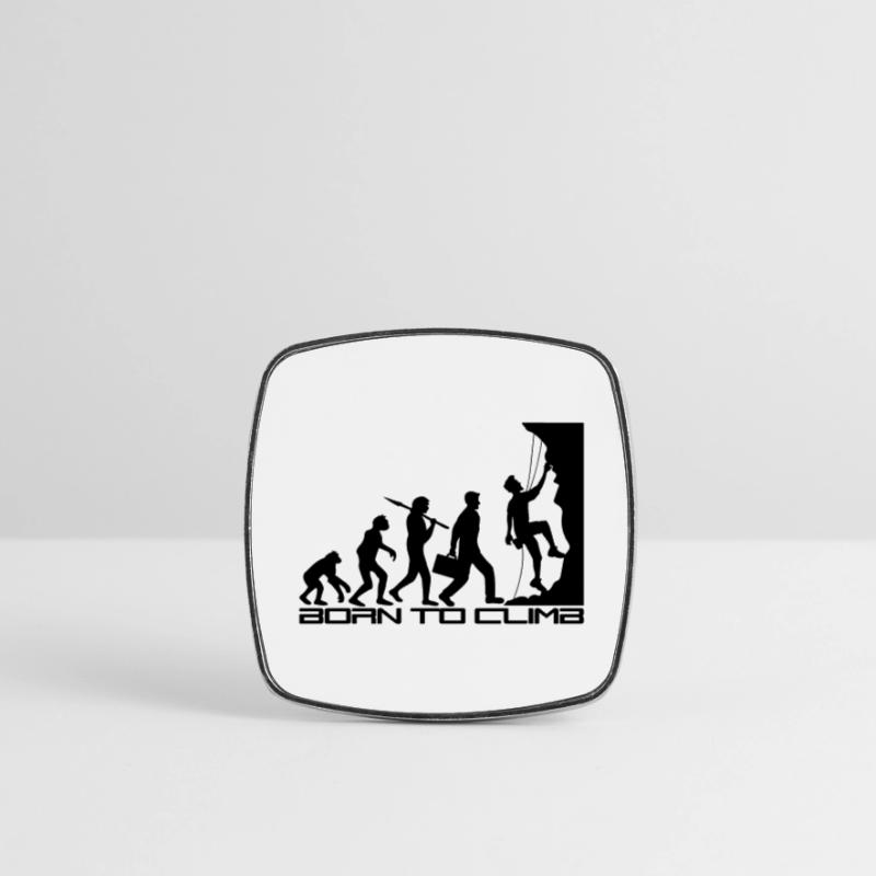 born to climb evolution evolution born steep Square fridge magnet