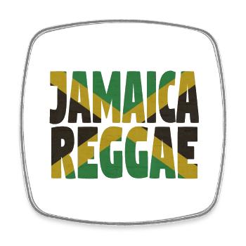 Jamaica Reggae - Viereckiger Kühlschrankmagnet - Weiß - Vorne