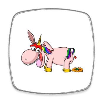 Les œufs de Pâques la licorne de Pâques caca - Magnet carré - blanc - Devant
