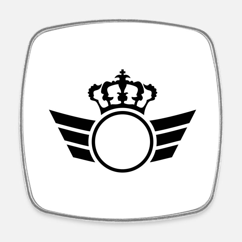 Crown Logo - Magnet carré - blanc