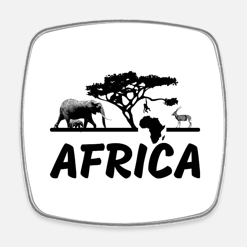 Afrique - Magnet carré - blanc