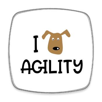 AGILITY - Viereckiger Kühlschrankmagnet - Weiß - Vorne