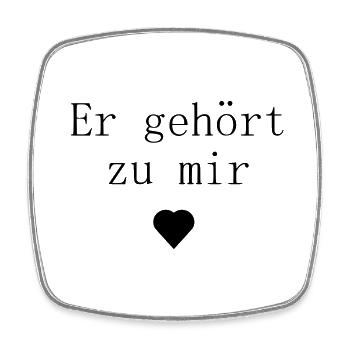 Valentinstag Geschenk - Viereckiger Kühlschrankmagnet - Weiß - Vorne