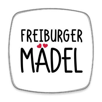 Freiburger Mädel - Viereckiger Kühlschrankmagnet - Weiß - Vorne