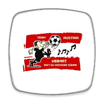 Österreich Fußball - Viereckiger Kühlschrankmagnet - Weiß - Vorne