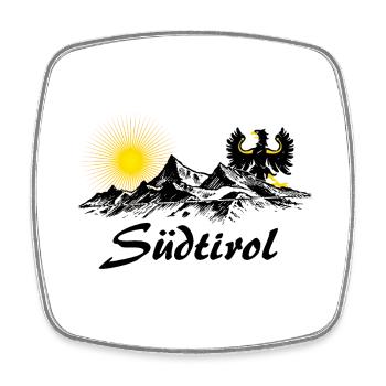 Südtirol Design - Viereckiger Kühlschrankmagnet - Weiß - Vorne