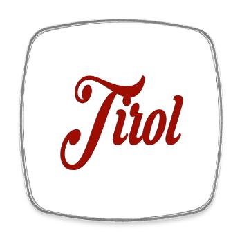 Tirol - Viereckiger Kühlschrankmagnet - Weiß - Vorne