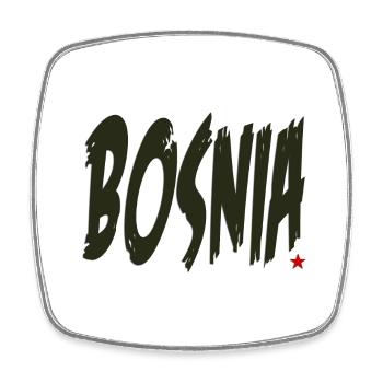 Bosnia - Bosnien - Viereckiger Kühlschrankmagnet - Weiß - Vorne