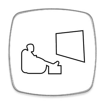 smart tv chillen auf sofa - Viereckiger Kühlschrankmagnet - Weiß - Vorne