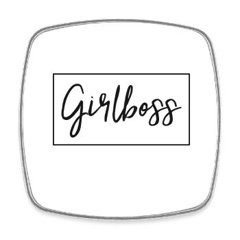 Girlboss - Pour toutes les femmes indépendantes - Magnet carré - blanc - Devant