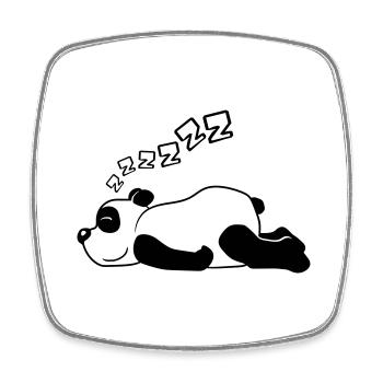 ZZZZZZ Panda Baer - Viereckiger Kühlschrankmagnet - Weiß - Vorne
