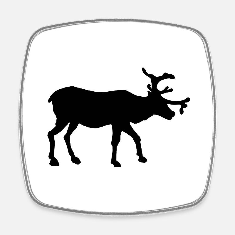Reindeer - Square fridge magnet - white