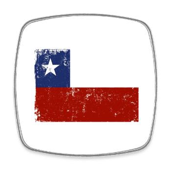 Chile - Square fridge magnet - white - Front