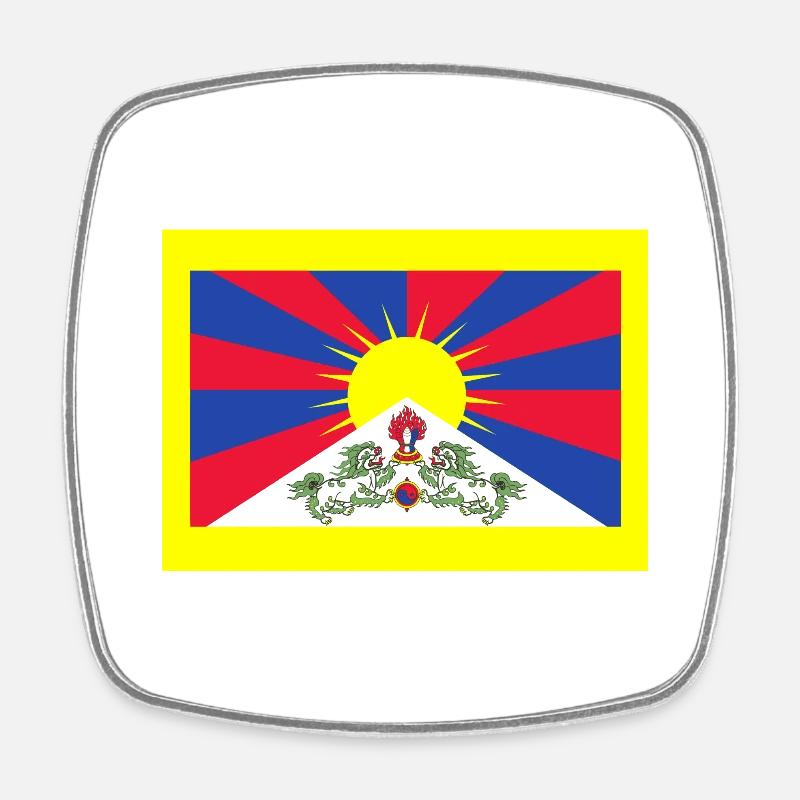 Tibet - Square fridge magnet - white