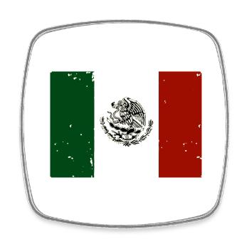 Mexico - Viereckiger Kühlschrankmagnet - Weiß - Vorne