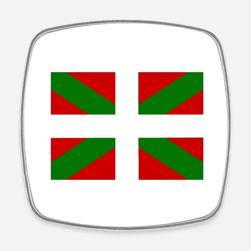 Pays basque - Magnet carré - blanc