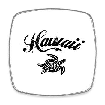 Hawaii Schildkröte - Viereckiger Kühlschrankmagnet - Weiß - Vorne