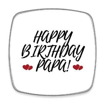 Happy Birthday Papa Lieblingsmensch Geburtstag - Viereckiger Kühlschrankmagnet - Weiß - Vorne