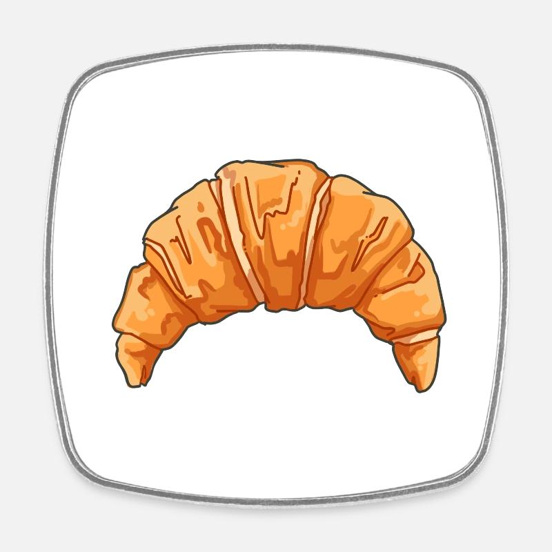 Croissant - Square fridge magnet - white