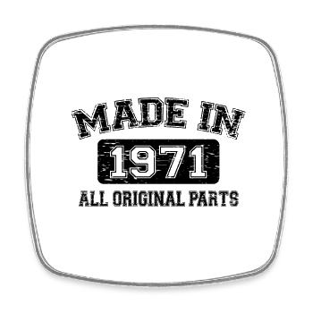 Made in 1971 51st birthday Born in 1971 - Square fridge magnet - white - Front