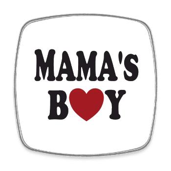 Mom's Boy Gift Idea with Sweet Saying - Baby - Square fridge magnet - white - Front