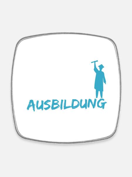 Ausbildung Prüfung bestanden Geselle Evolution - Viereckiger Kühlschrankmagnet - Weiß
