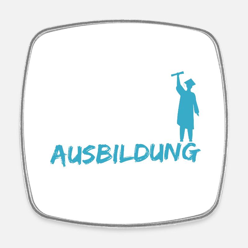 Ausbildung Prüfung bestanden Geselle Evolution - Viereckiger Kühlschrankmagnet - Weiß