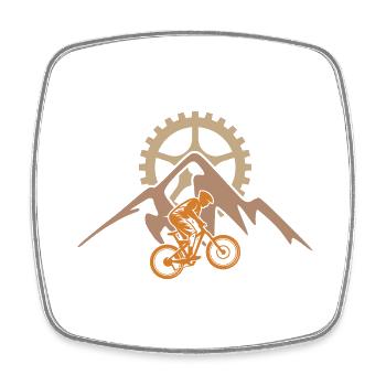 VTT Cyclisme Descente Vintage Vélo de montagne - Magnet carré - blanc - Devant