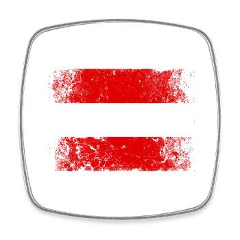Austria Austrian Flag Vintage - Square fridge magnet - white - Front