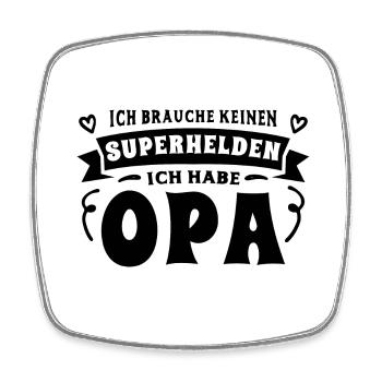 Opa Enkel Sprüche Ich habe meinen Opa - Viereckiger Kühlschrankmagnet - Weiß - Vorne