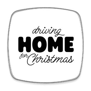 Christmas at home - Square fridge magnet - white - Front