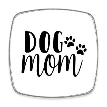 maman chien - Magnet carré - blanc - Devant
