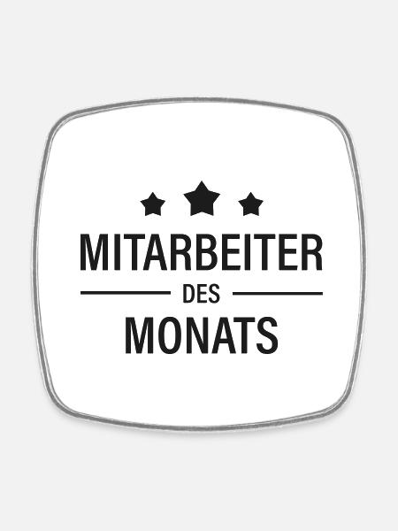 Mitarbeiter des Monats - Viereckiger Kühlschrankmagnet - Weiß
