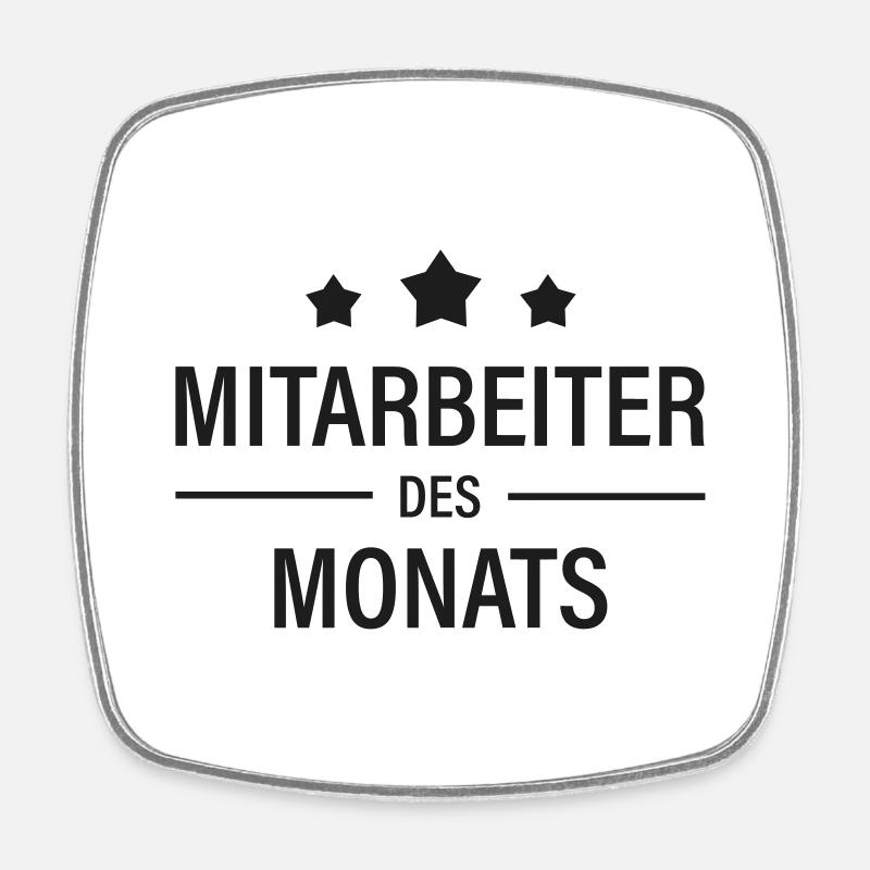 Mitarbeiter des Monats - Viereckiger Kühlschrankmagnet - Weiß