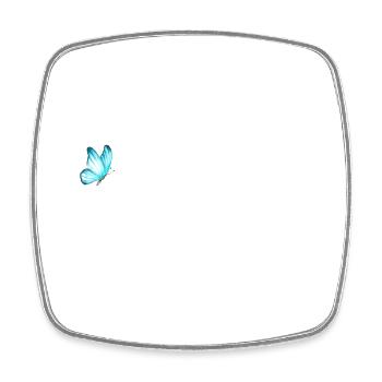 Freedom Peace Justice Love Butterfly - Square fridge magnet - white - Front