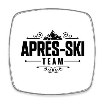 apres ski team - Viereckiger Kühlschrankmagnet - Weiß - Vorne