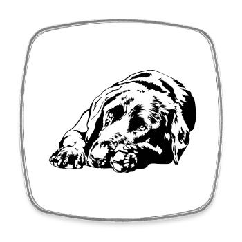 LABRADOR Retriever Labbi Dogs Portrait Wilsigns - Square fridge magnet - white - Front