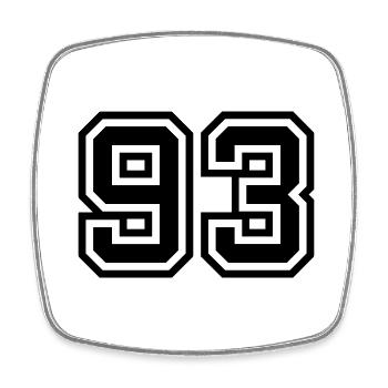 93 Number Symbol - Square fridge magnet - white - Front