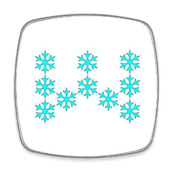 Winter - Viereckiger Kühlschrankmagnet - Weiß - Vorne