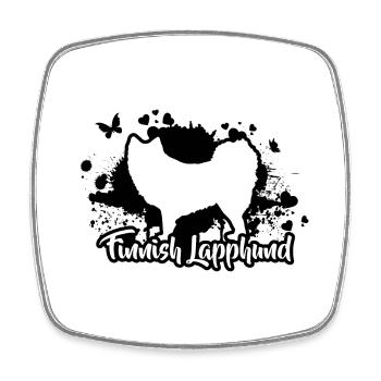 FINNISH LAPPHUND Hunderasse Hund Hunde Wilsigns - Viereckiger Kühlschrankmagnet - Weiß - Vorne