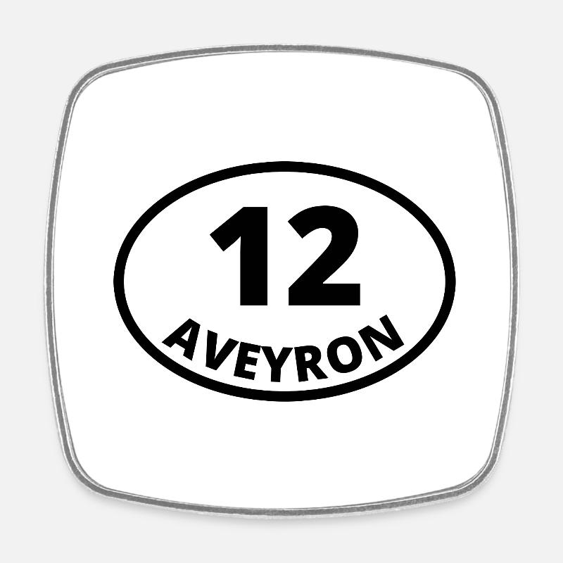 12 aveyron - Magnet carré - blanc