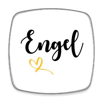 Engel - Viereckiger Kühlschrankmagnet - Weiß - Vorne