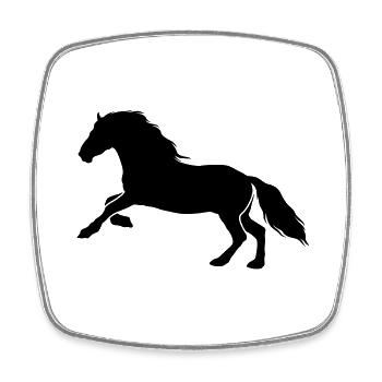 Horse Horse icon - Square fridge magnet - white - Front