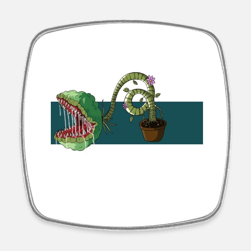 plante carnivore - Magnet carré - blanc
