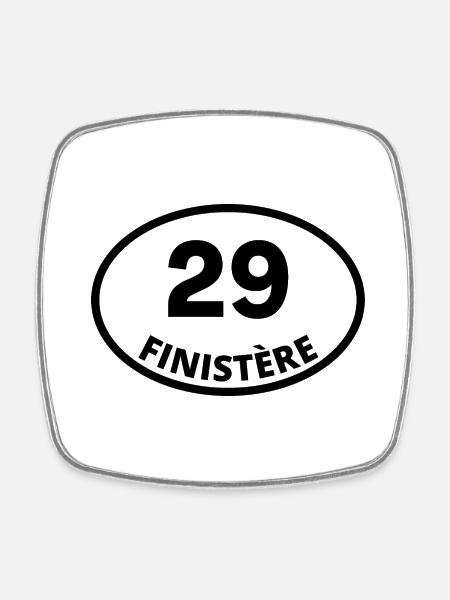 29 finistère - Magnet carré - blanc
