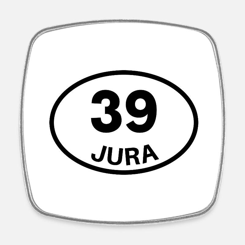 39 jura - Magnet carré - blanc