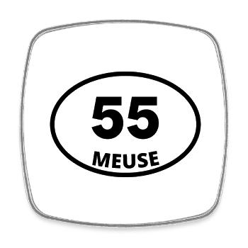 55 meuse - Magnet carré - blanc - Devant