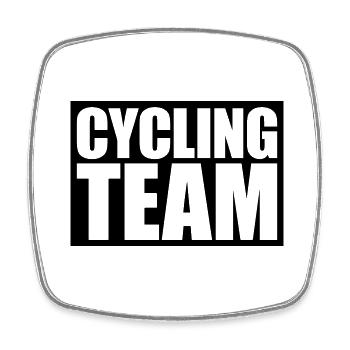 Cycling Team Shield - Square fridge magnet - white - Front