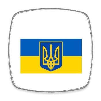 Slava ukraini - Viereckiger Kühlschrankmagnet - Weiß - Vorne